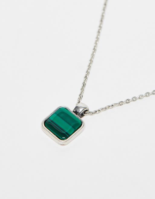 Green stone locket online