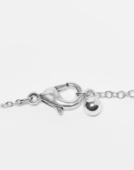 Reclaimed Vintage unisex 2 row star pendant necklace in silver, 3 of 3