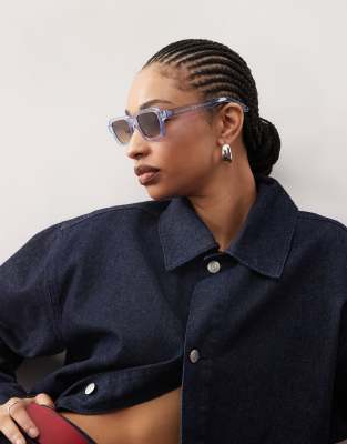 RECLAIMED VINTAGE UNISEX 70S SQUARE SUNGLASSES 