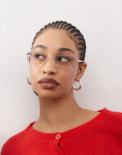 Reclaimed Vintage unisex 90's librarian blue light glasses, 2 of 3