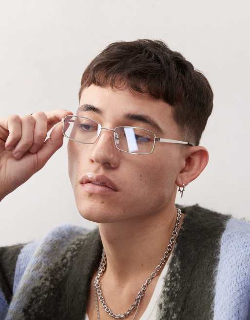Reclaimed Vintage unisex 90's librarian blue light glasses