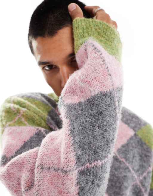 Reclaimed Vintage unisex argyle sweater in wool blend ASOS