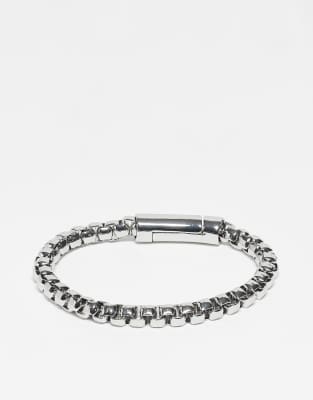 Reclaimed Vintage - Unisex-Armband in Silberoptik mit Gliederdesign