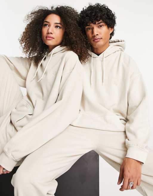 Reclaimed Vintage unisex basic hoodie co ord in stone ASOS
