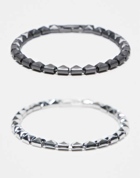 Reclaimed Vintage unisex beady bracelet 2 pack - view 1