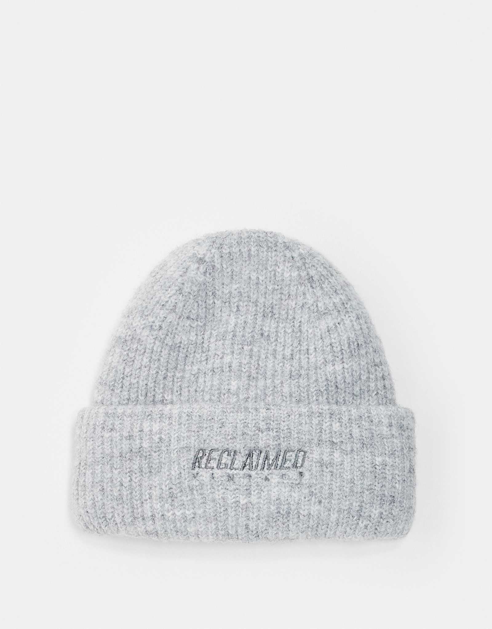 Восстановленная винтажная шапочка унисекс с логотипом из серого вереска