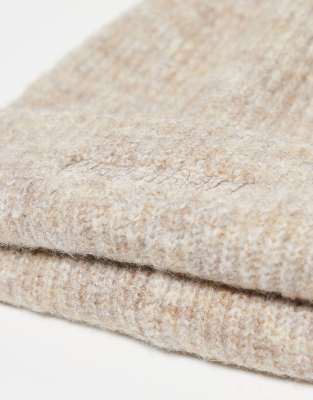 Reclaimed Vintage Unisex Beanie With Branding In Neutral