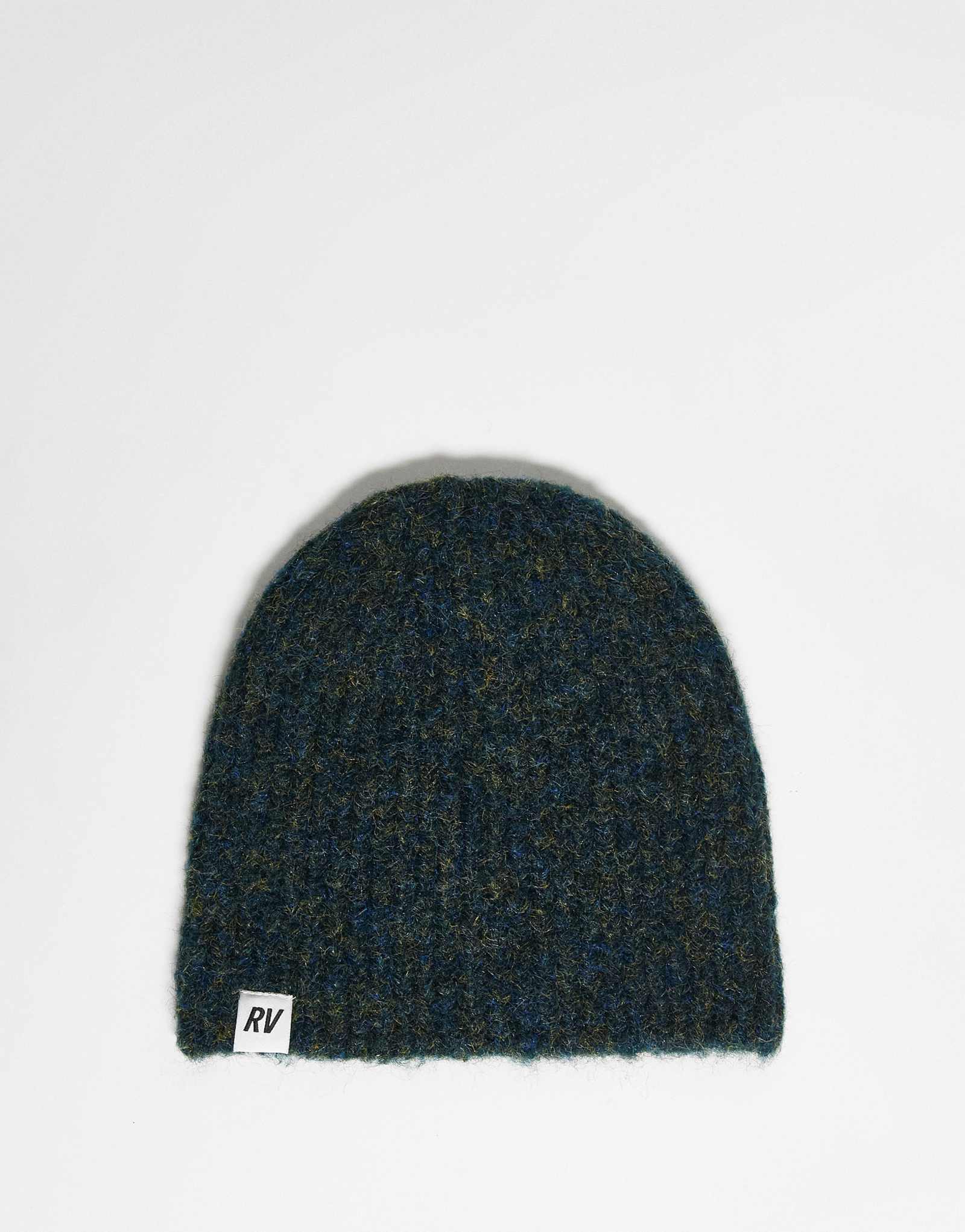 Восстановленная винтажная шапочка унисекс с фирменной нашивкой бирюзового цвета