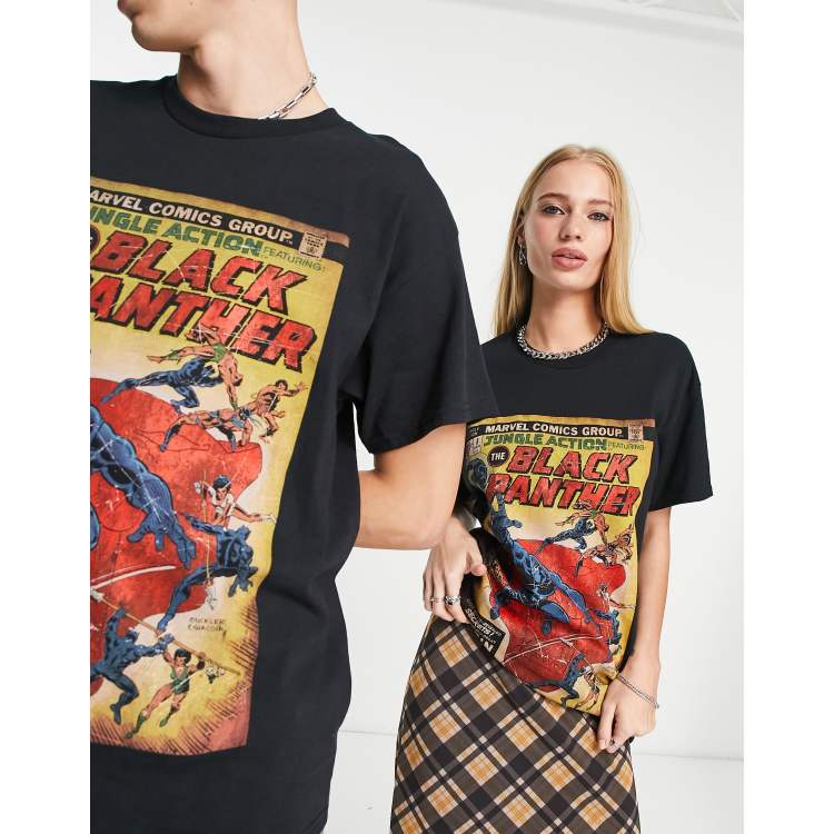 Reclaimed Vintage unisex Black Panther licensed t shirt in black