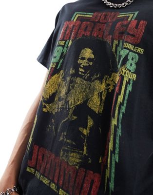 Reclaimed Vintage unisex Bob Marley t-shirt in black