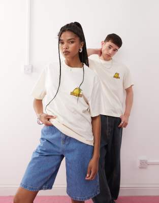 Reclaimed Vintage Unisex Boxy T-shirt With Fruit Graphic In White