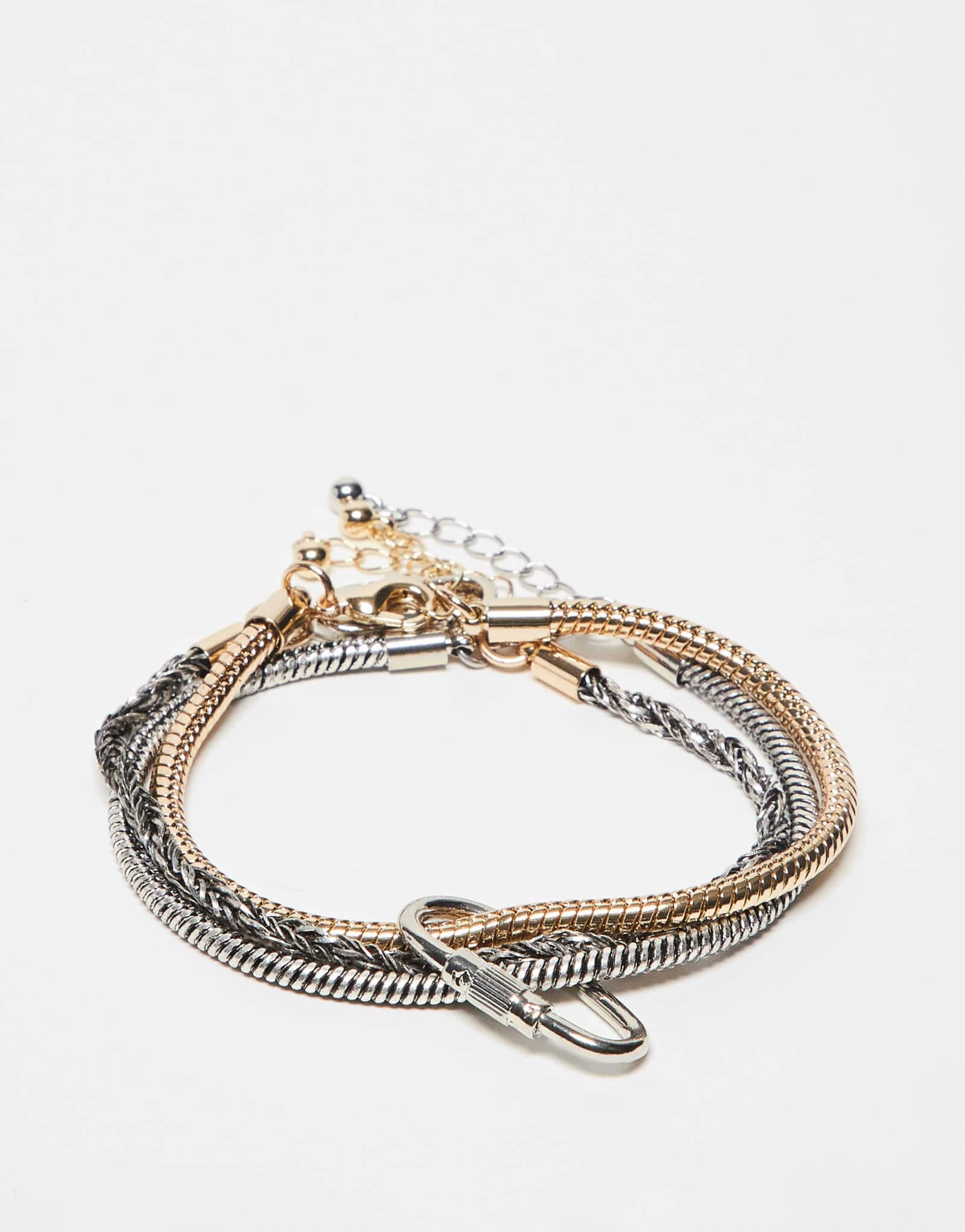 Восстановленный винтажный мужской браслет из смешанных металлов