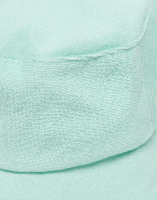 Reclaimed Vintage unisex bucket hat in mint green terrycloth, 2 of 3