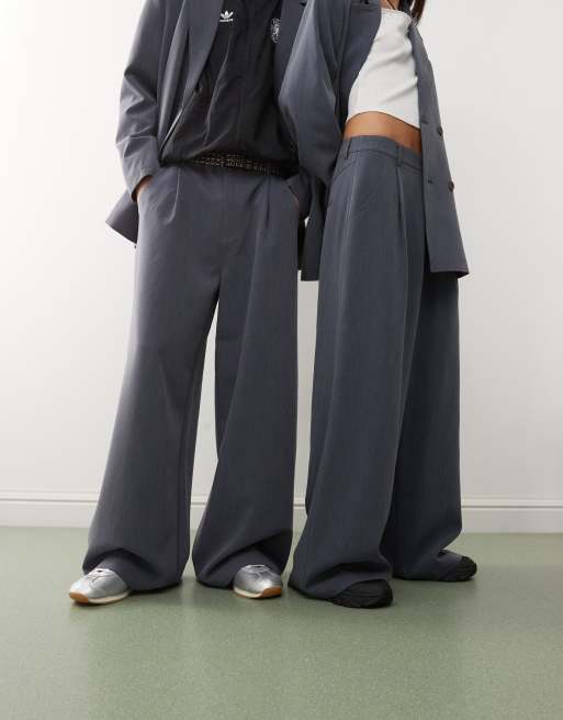 Reclaimed Vintage - Unisex - Bukser med kontrasterende sømdetaljer i chambray, 2 af 4