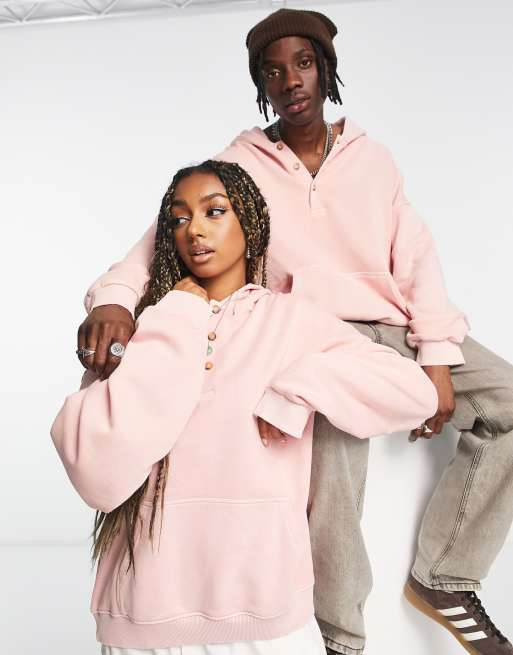 Button shop front hoodie