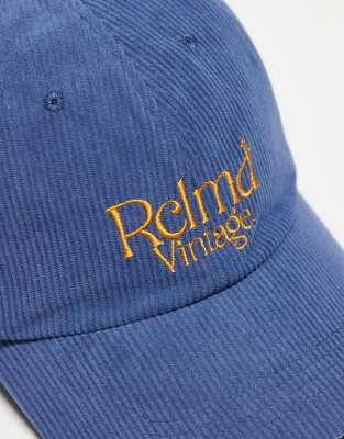 Reclaimed Vintage Unisex Cap With Embroidery In Blue