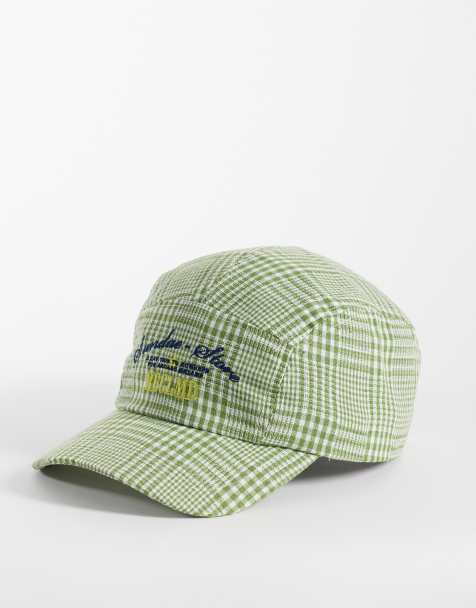 Reclaimed Vintage unisex cap with ice cream branding in green gingham - view 1