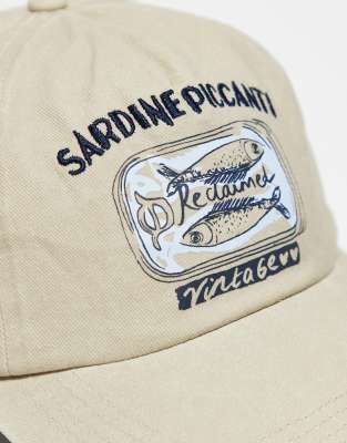 Reclaimed Vintage Unisex Cap With Sardine Logo