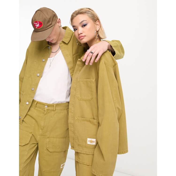 Reclaimed Vintage unisex carpenter jacket in khaki - part of a set