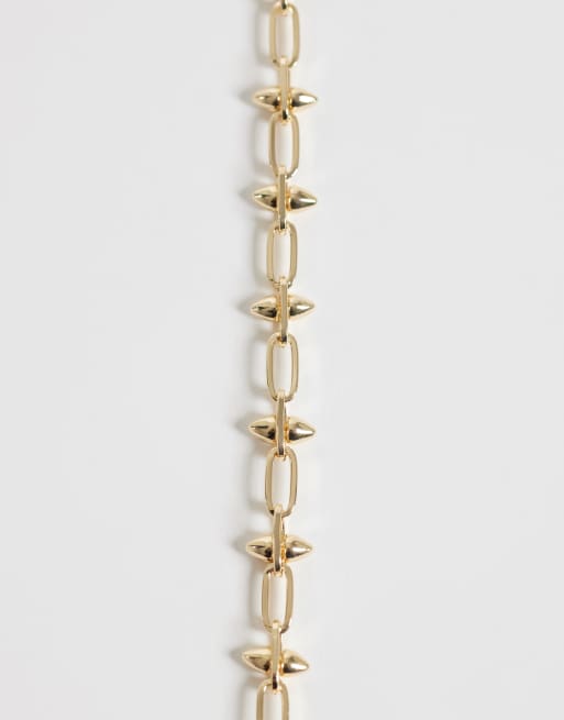 Reclaimed Vintage unisex chain link bracelet in gold, 3 of 3