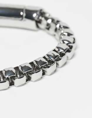 Reclaimed Vintage Unisex Chain Link Bracelet In Metallic