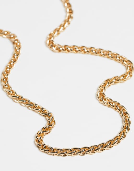Reclaimed Vintage unisex chain necklace in gold, 2 of 4
