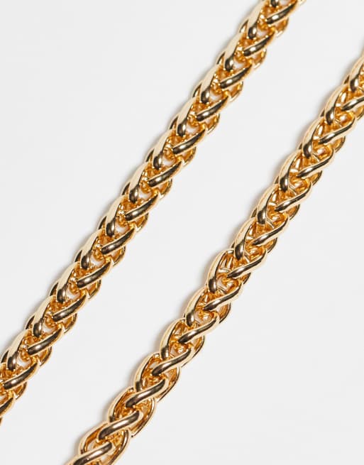 Reclaimed Vintage unisex chain necklace in gold, 3 of 4