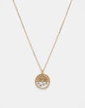 [Reclaimed Vintage] Reclaimed Vintage unisex chain necklace with moonstone and stars in gold One Size gold