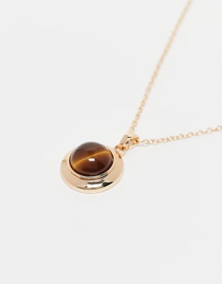 Reclaimed Vintage Unisex Chain Necklace With Pendant