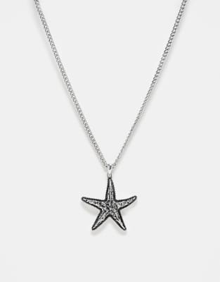 Reclaimed Vintage Unisex Chain Necklace With Starfish
