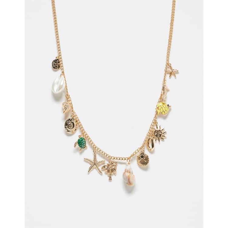 Reclaimed Vintage unisex charm necklace with holiday charms ASOS