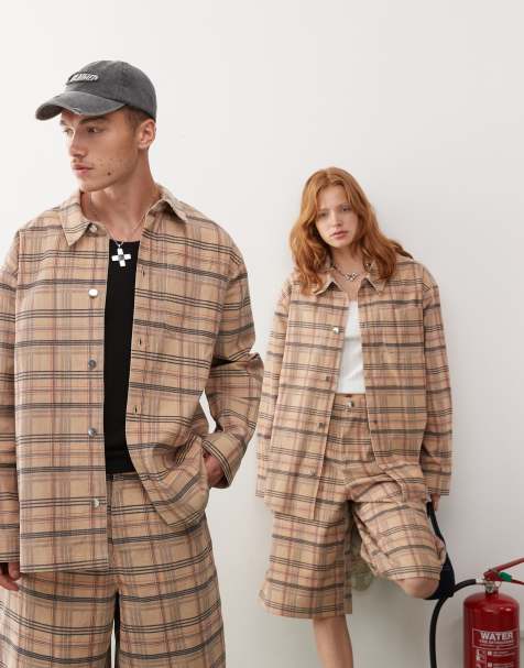 Reclaimed Vintage unisex check cord jacket - part of a set - view 1