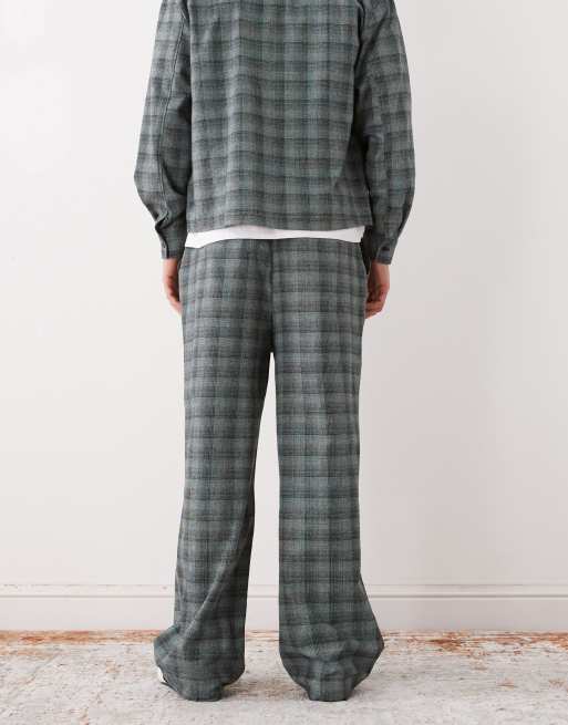 Reclaimed Vintage unisex check pants in grey and blue check (part of a set), 3 of 5