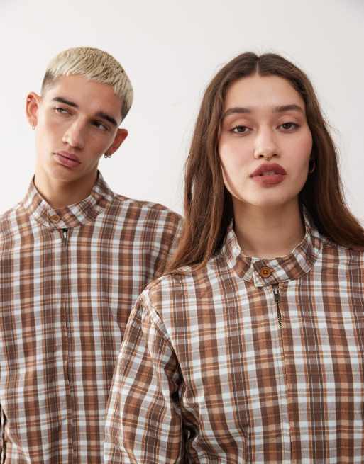 Reclaimed Vintage unisex check print jacket co ord ASOS