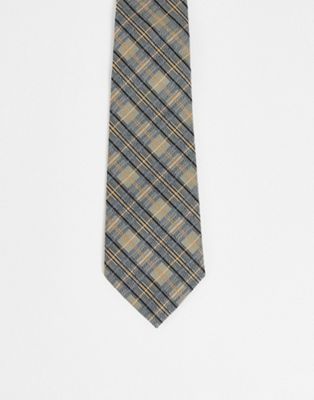 Reclaimed Vintage unisex check tie in beige