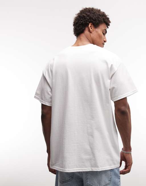 Reclaimed Vintage unisex chilli graphic t-shirt in white, 4 of 4