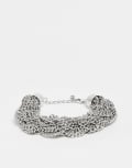 [Reclaimed Vintage] Reclaimed Vintage unisex chunky bracelet in silver S-M Silver