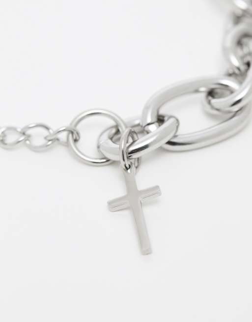 Stainless steel charm bracelet discount