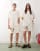 Reclaimed Vintage - Unisex co-ord set met logo en bloemenprint in ecru