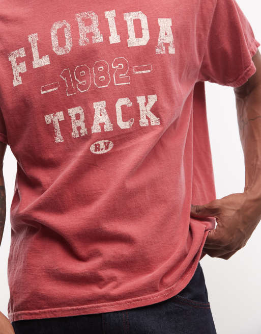 Reclaimed Vintage unisex collegiate graphic tee in red, 2 of 4