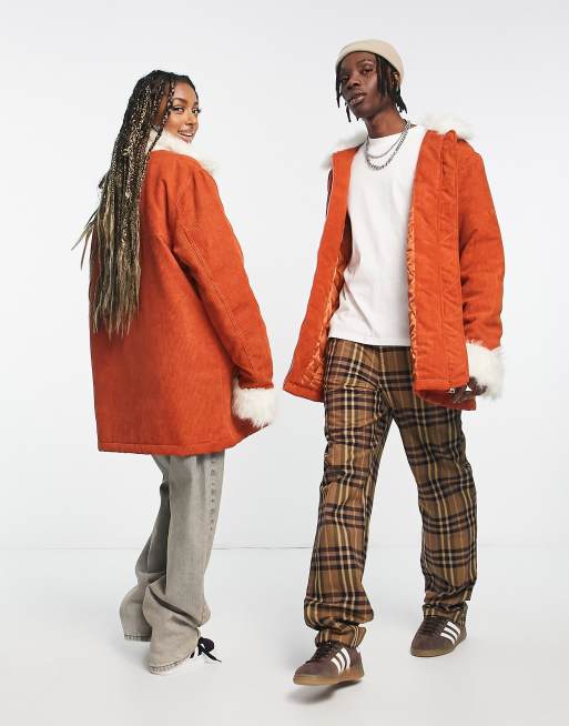 Rust faux fur jacket outlet