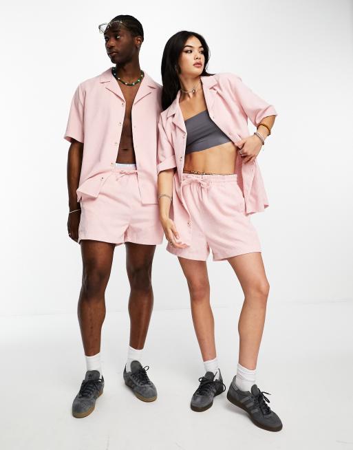 Reclaimed Vintage unisex cord shirt in pink, 4 of 4