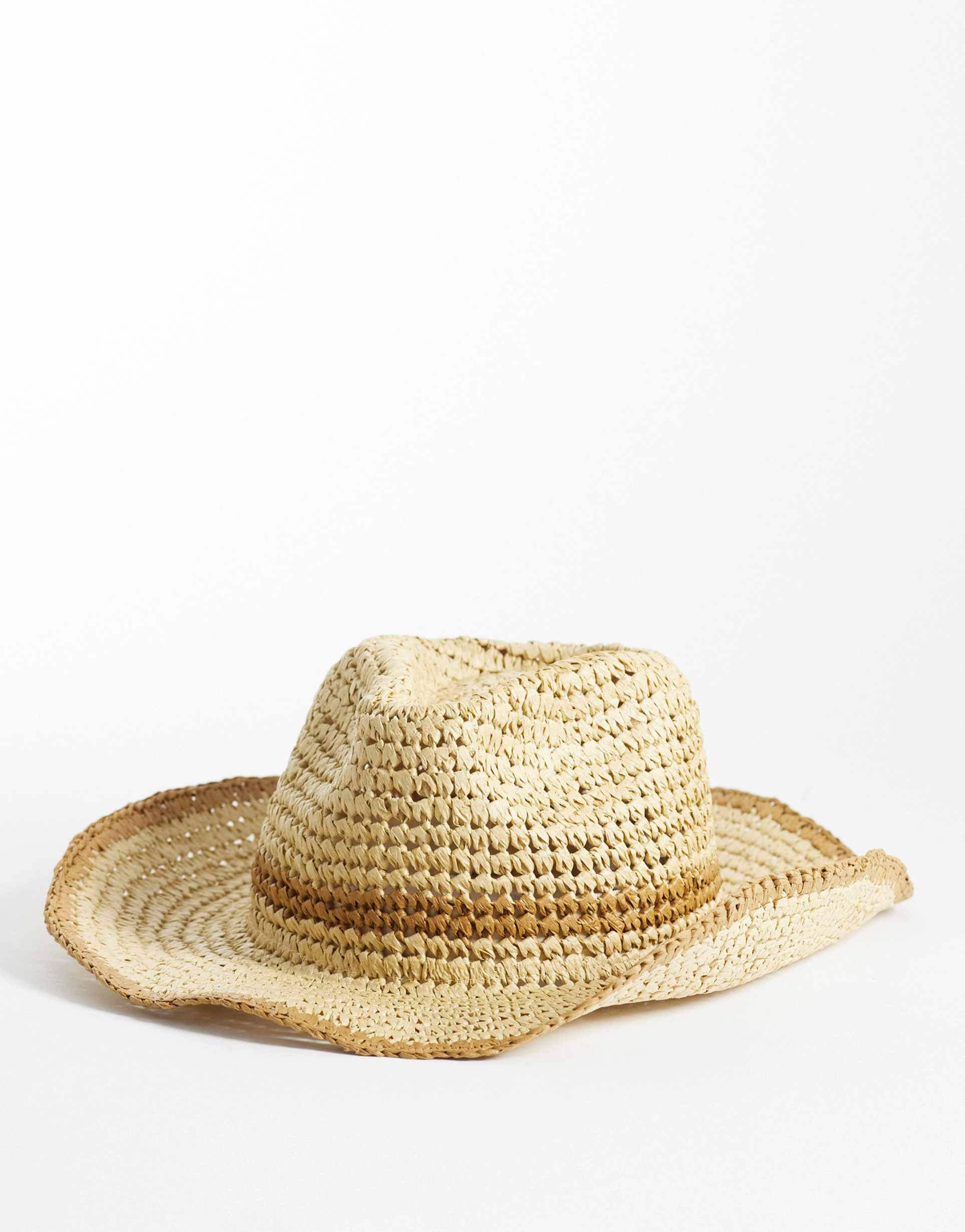 reclaimed vintage unisex cowboy hat in beige and brown