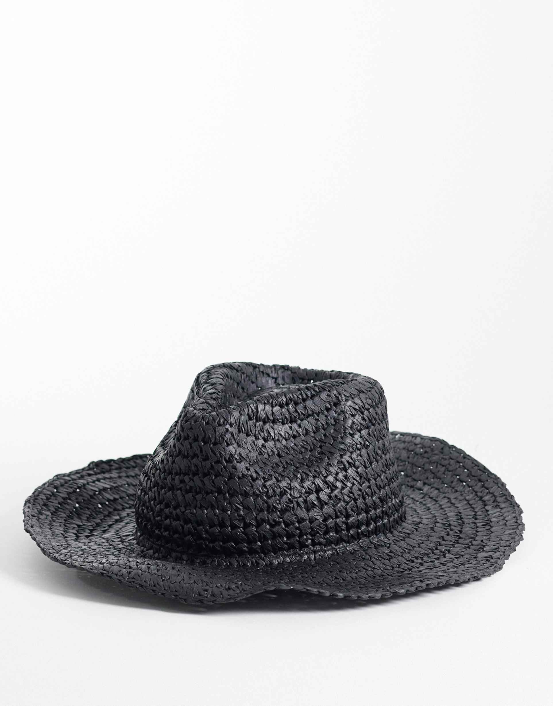 reclaimed vintage unisex cowboy hat in black