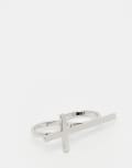 [Reclaimed Vintage] Reclaimed Vintage unisex cross double ring in silver XL/XXL SILVER