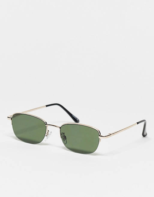 Reclaimed Vintage unisex d-frame sunglasses in black | ASOS