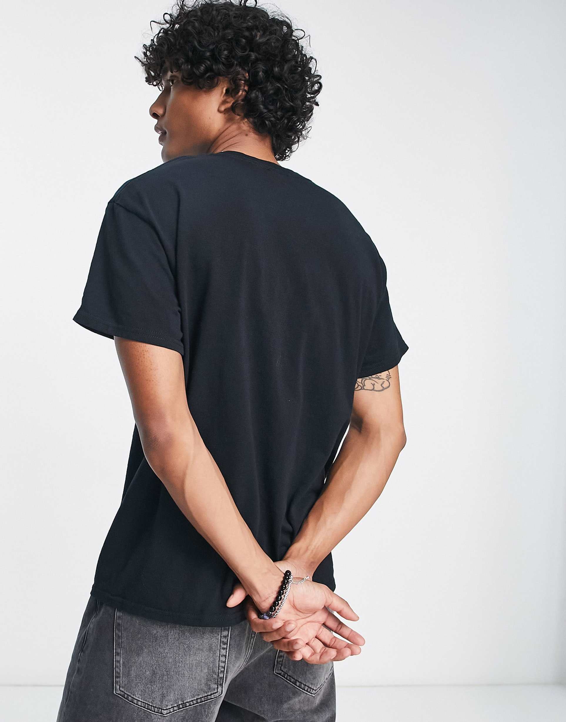Reclaimed Vintage unisex distressed t-shirt in black