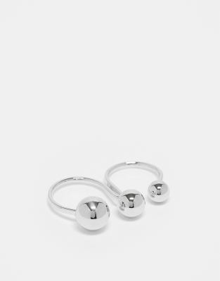 Reclaimed Vintage Unisex Dome Ring In Silver