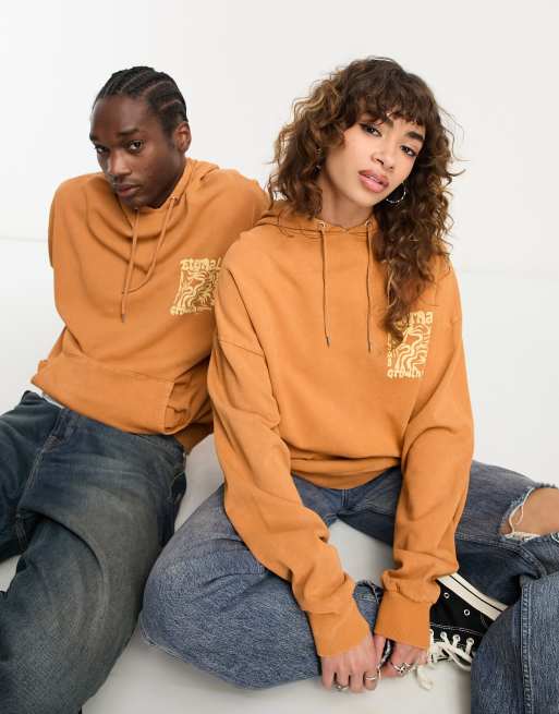 Reclaimed Vintage unisex eternal growth hoodie in burnt orange ASOS