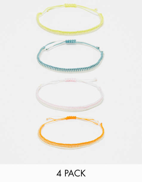 Reclaimed Vintage unisex fabric anklet/bracelet pack - view 1